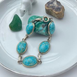 Vintage Turquoise colored ceramic bracelet